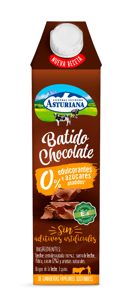 batido chocolate 1 litro asturiana para alimentación distribuidor en Castilla y León